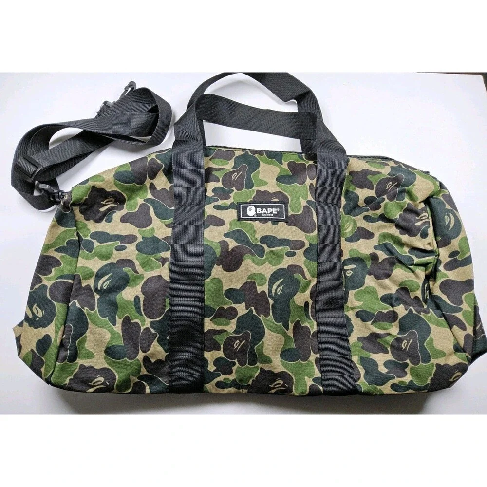 BAPE A Bathing Ape Duffle Bag Camo Green 2020 Spring Japanese Magazine Promo